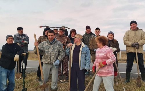 Жители Вороновского организовали и провели работы по озеленению территории 