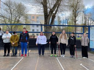 Команда Вороновских спортсменов приняла участие в окружных соревнованиях по городошному спорту