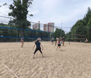 Вороновцы приняли участие в пляжном волейболе